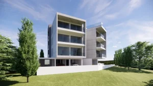 Three-bedroom apartments in a modern block