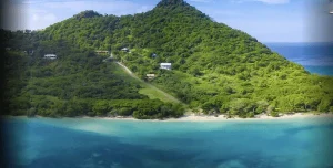 Plot on coast of island