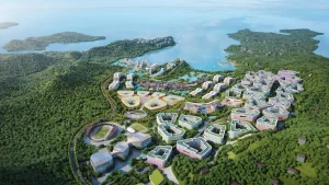 Share or apartments in full ownership in an oceanfront university complex