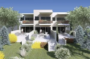 Three townhouses in the seaside area of Athens