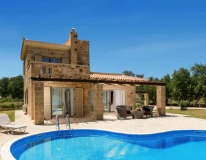 Traditional style villas on the seafront in Crete