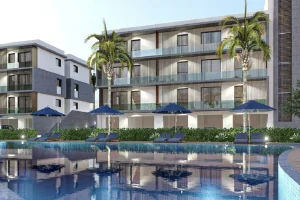 Modern apartments not far from the sea with swimming pool