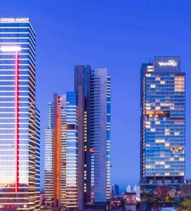 Apartments in a new residential complex in the business district of Istanbul