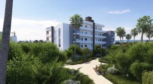 Apartments and villa with a pool in a new residential project