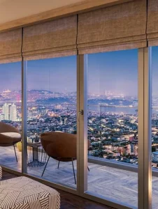 Apartments with panoramic city view