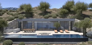 Villas near sea on Lefkada island
