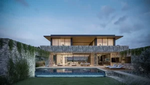 Three-storey villa in a gated community by the sea