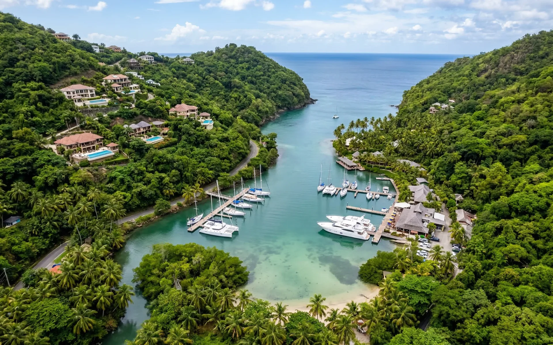 St. Lucia citizenship by investment — Pitons mountain coastline