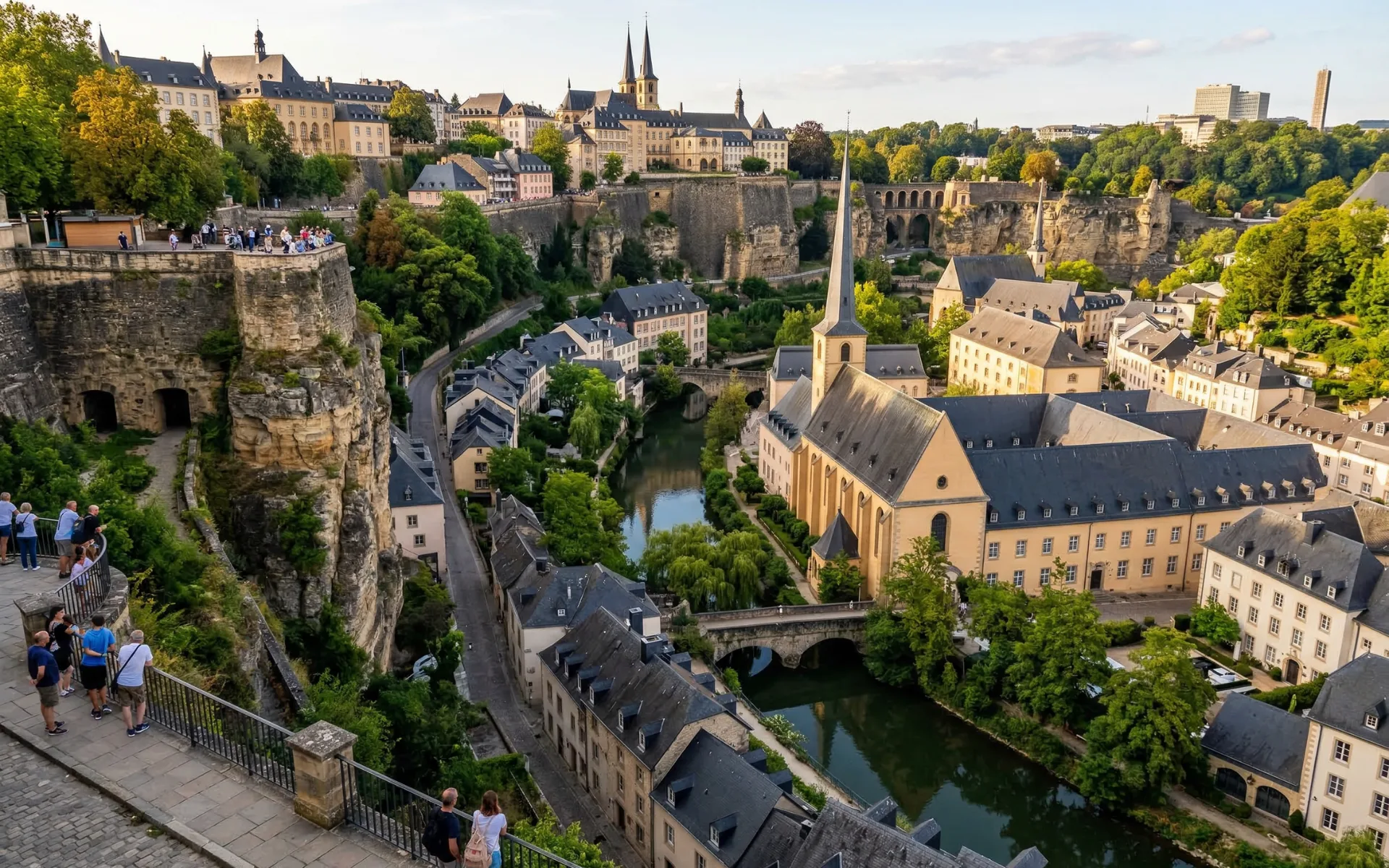 Luxembourg city skyline