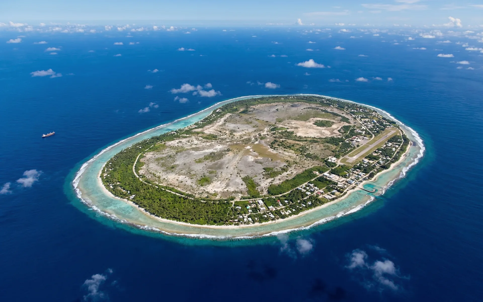 Antigua and Barbuda coastline aerial view