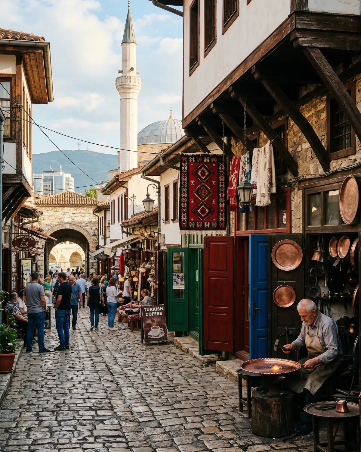 Historic architecture in Skopje North Macedonia