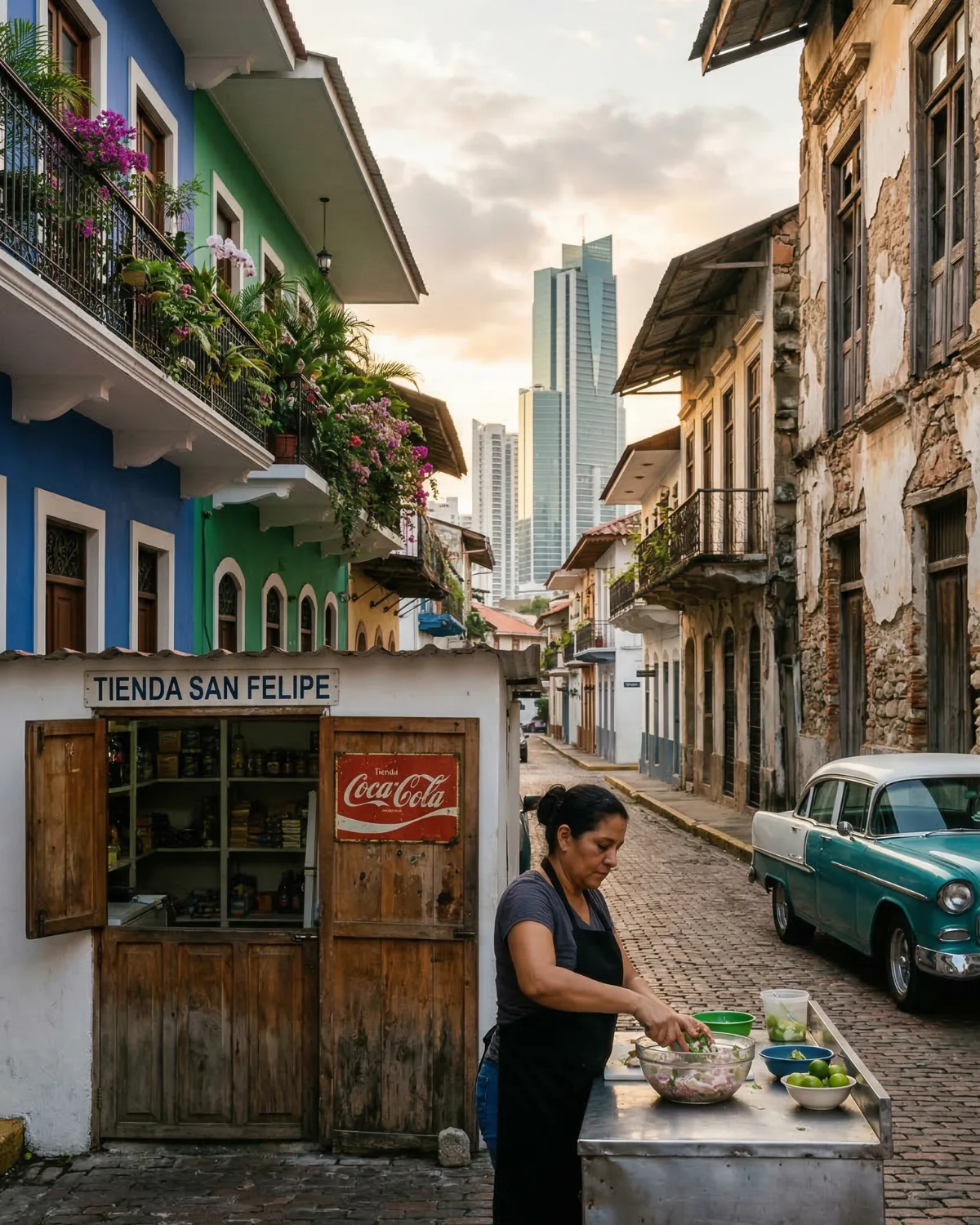 Panama Canal and surrounding landscape