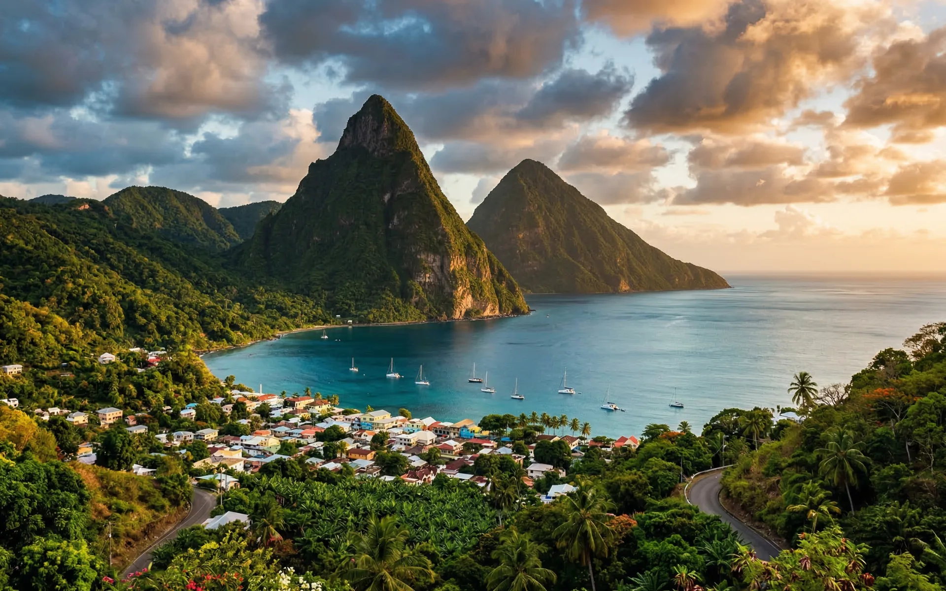 St. Lucia landscape view