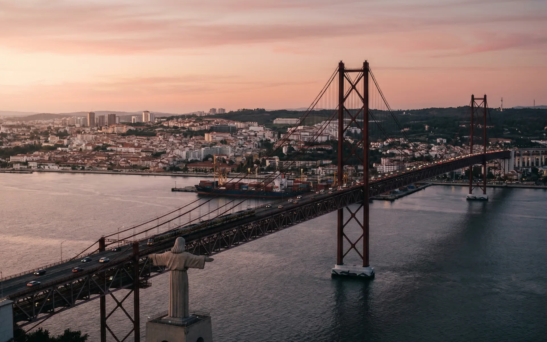 Portugal golden visa — Lisbon cityscape and Tagus River