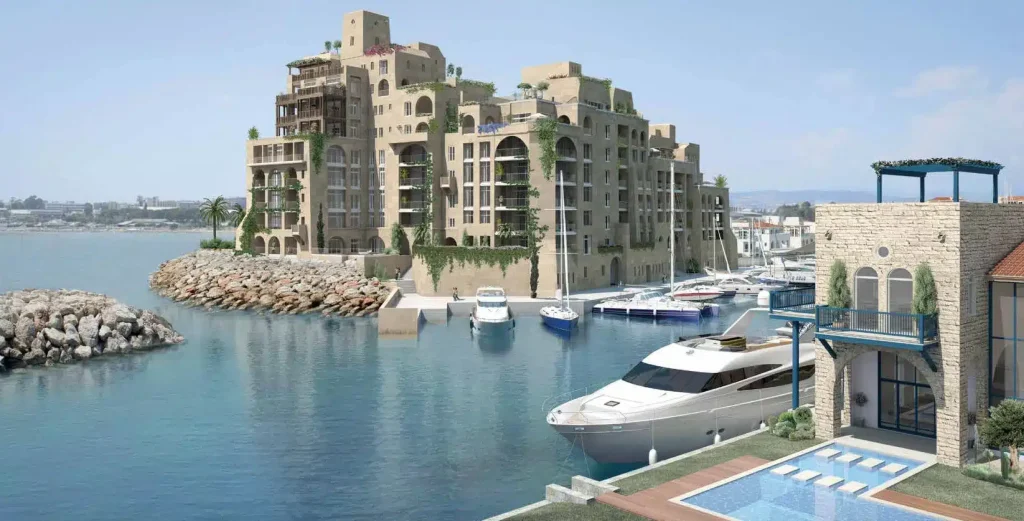 Apartments and villas in the large-scale yacht resort of Limassol