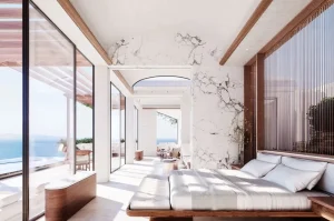 Modern villas on Cyclades