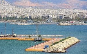 Modern apartments near the port of Piraeus