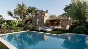 Modern villa with pool on the south-eastern coast of Sardinia