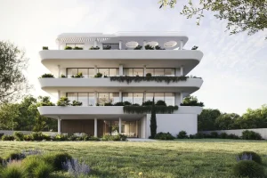 Apartments in a residential project with a swimming pool