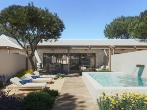 Luxury beachfront villa in a private condominium