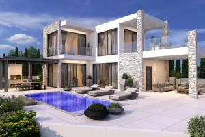 Two-storey villa with pool just minutes from the beach