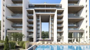 Business class apartments with pool and sea view